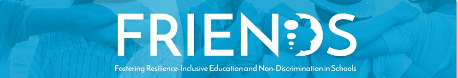 Logo FRIENDS, Fostering Resilence-Inclusive Education and Non-Discrimination in Schools (bron https://friends-project.eu/)
